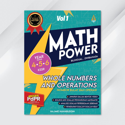 Aster Edu Buku Latihan Matematik Tahun 4,5,6 - Math Power Volume 1