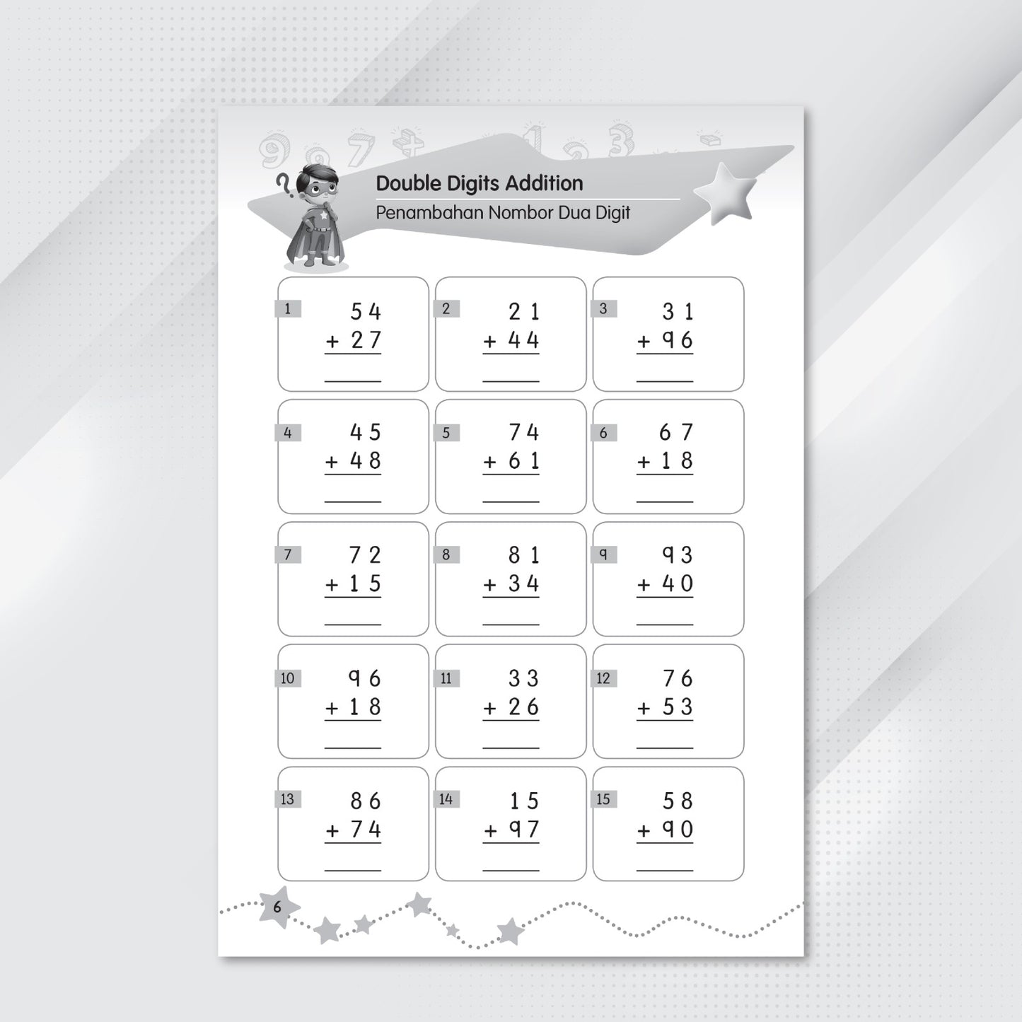 Aster Edu Buku Latihan Matematik Prasekolah - Supermath Junior