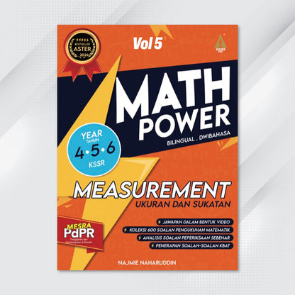 Aster Edu Buku Latihan Matematik Tahun 4,5,6 - Math Power Volume 5