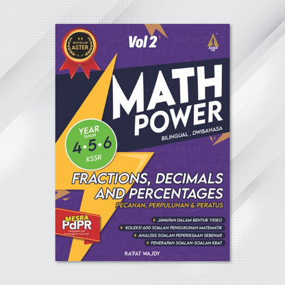 Aster Edu Buku Latihan Matematik Tahun 4,5,6 - Math Power Volume 2
