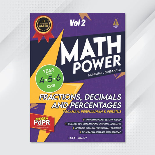 Aster Edu Buku Latihan Matematik Tahun 4,5,6 - Math Power Volume 2