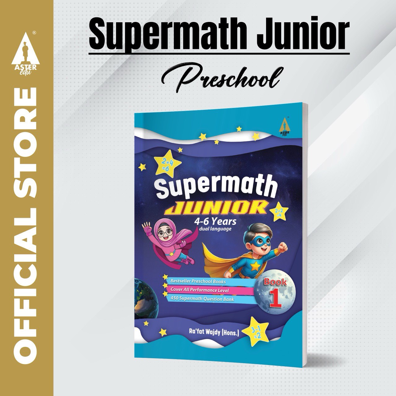 Aster Edu Buku Latihan Matematik Prasekolah - Supermath Junior