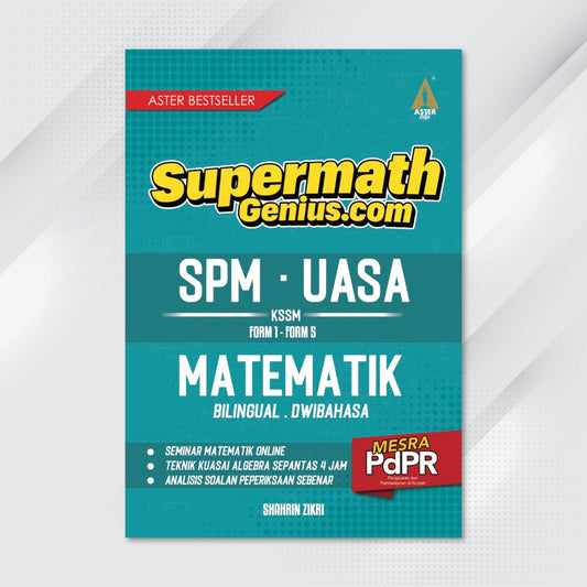 Aster Edu Buku Latihan Matematik Tingkatan 1,2,3,4,5 - Supermath Genius